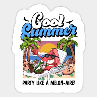 Cool Cartoon Summer Watermelon Sticker